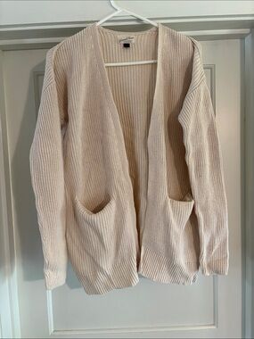 Universal Thread Cream Open-Front Knit Cardigan